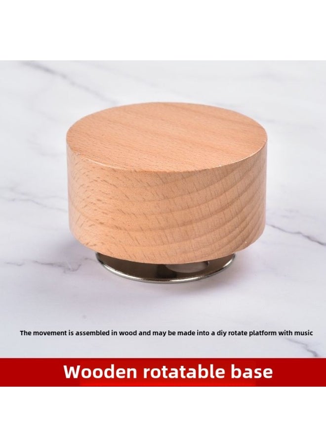 Bottom Center Forward Bar Rotating Music Box Movement Diy Music Box Movement DIY Accessories Rotating Wooden Base-Color:Yunsheng Brand Bottom Center Turn Movement-Dimensions:Track: Meet