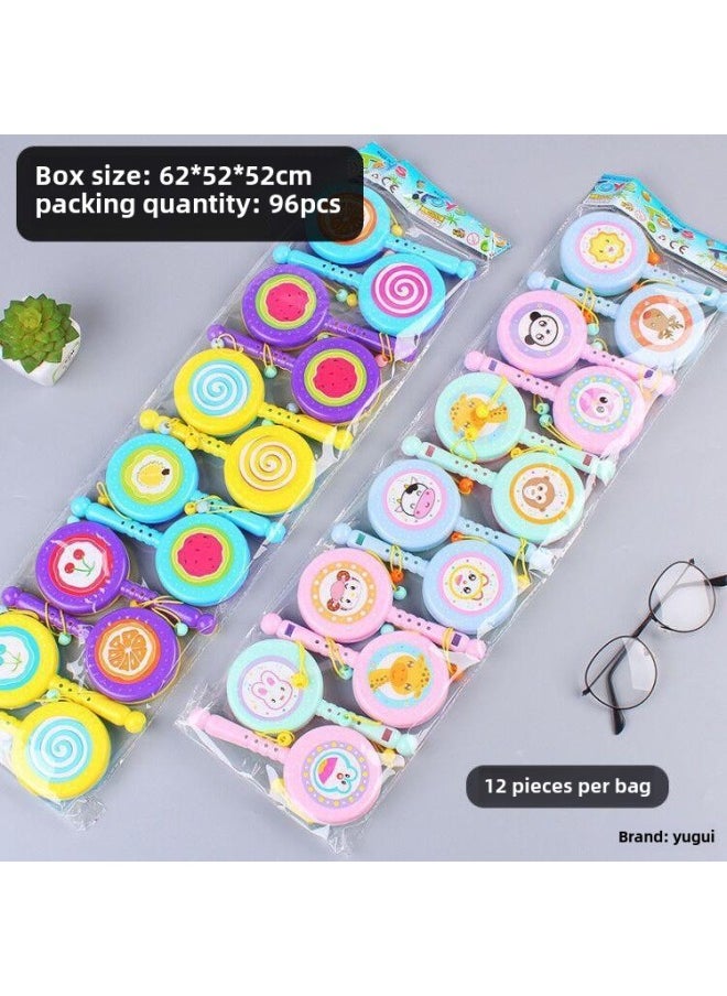 Baby Toys Cartoon Rattle 0-3 Years Old Kindergarten Baby Early Education Hand Rattle Rattle Children's Toys Wholesale-Color:Weightlifting Rattle—random
