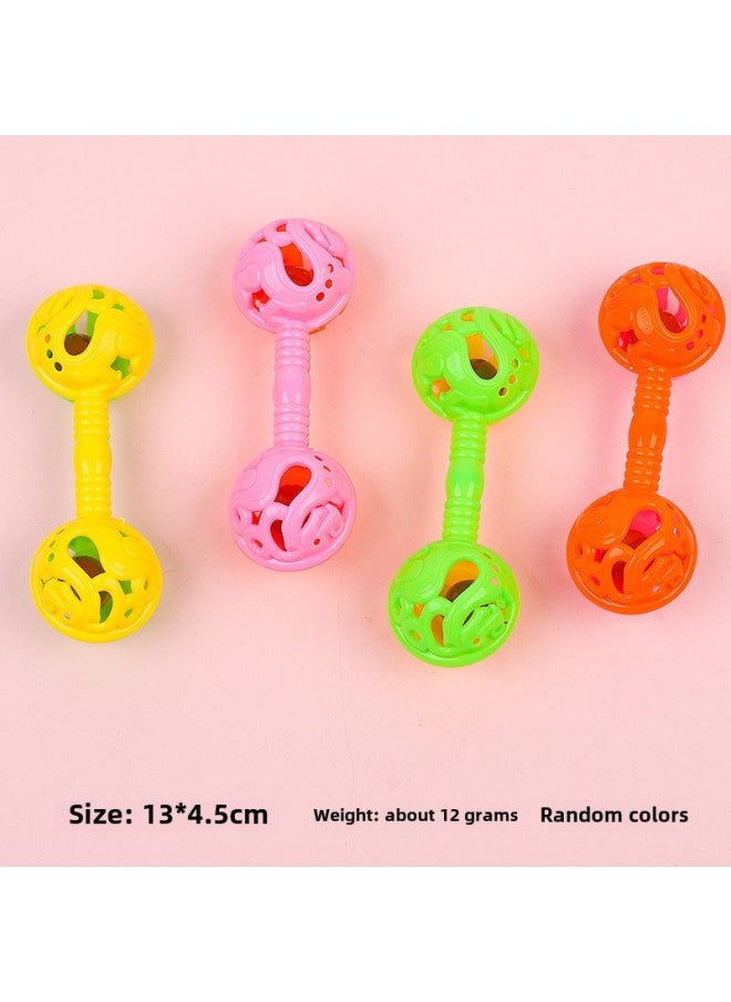Baby Toys Cartoon Rattle 0-3 Years Old Kindergarten Baby Early Education Hand Rattle Rattle Children's Toys Wholesale-Color:Weightlifting Rattle—random