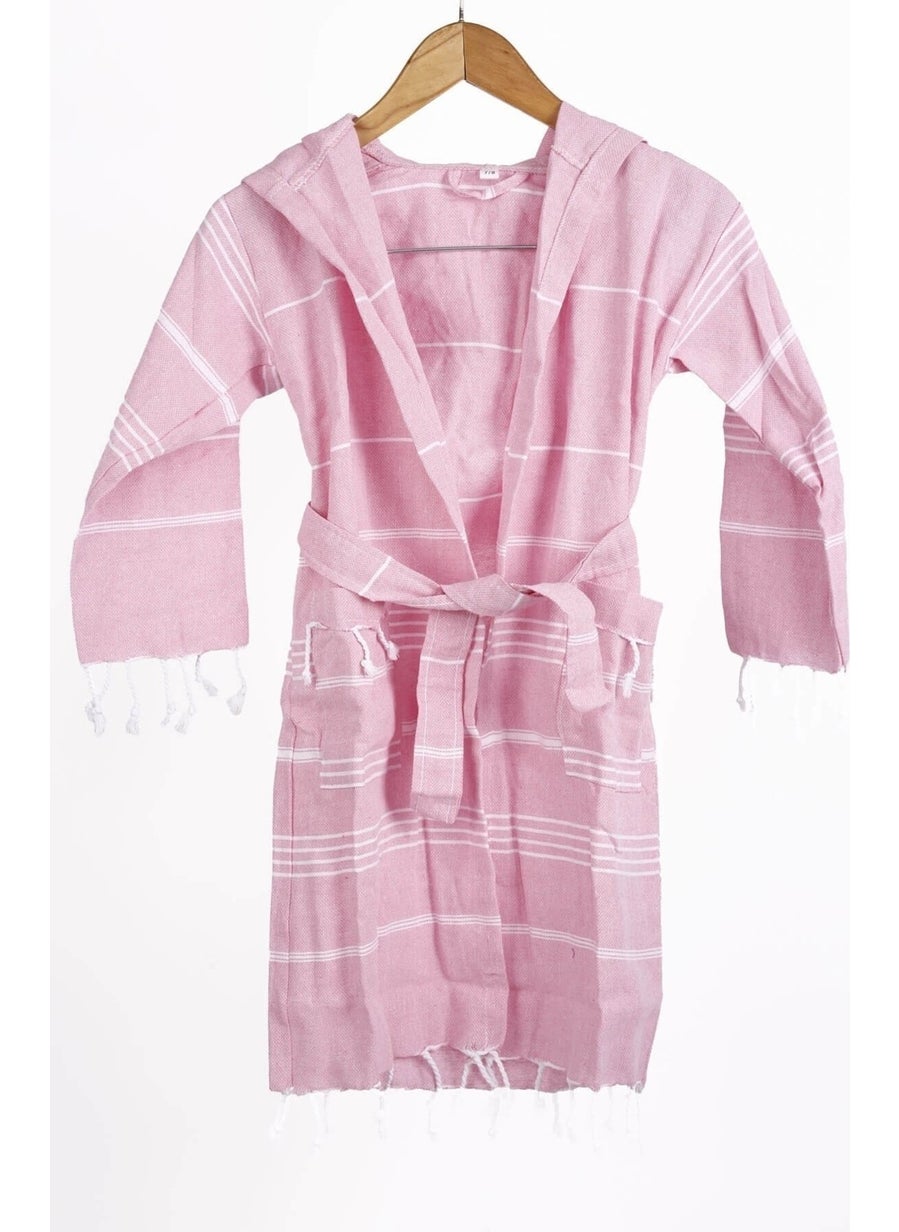 Hooded Children's Peshtemal Bathrobe 100% Cotton