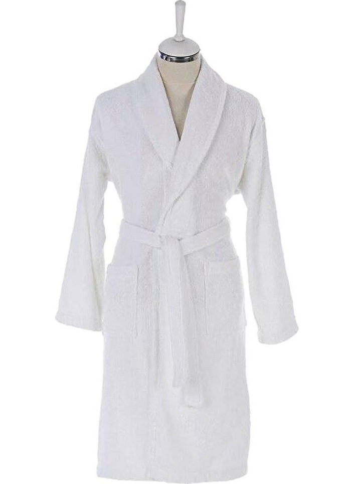 Bathrobe Single Colourist Shawl White (Xl)