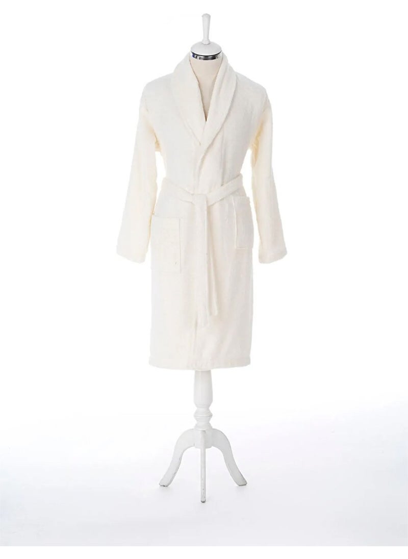 Colourist Shawl Collar Bathrobe S & M Size Cream