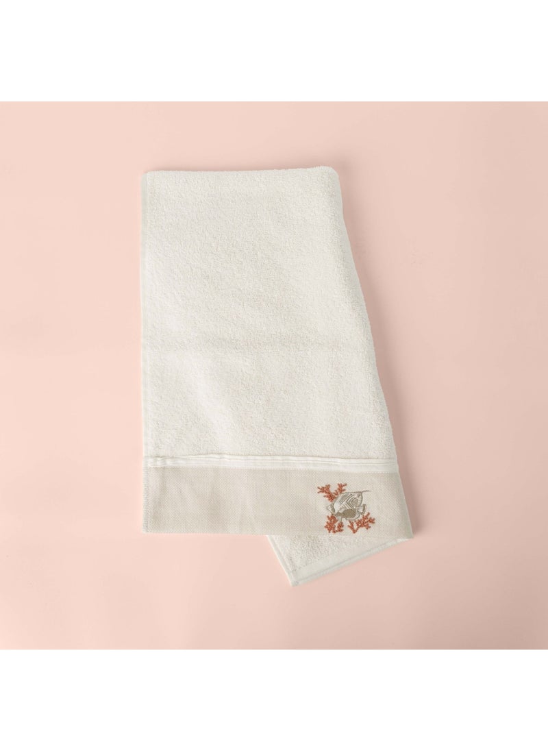 Aqua Cotton Face Towel 50X85 cm Ecru