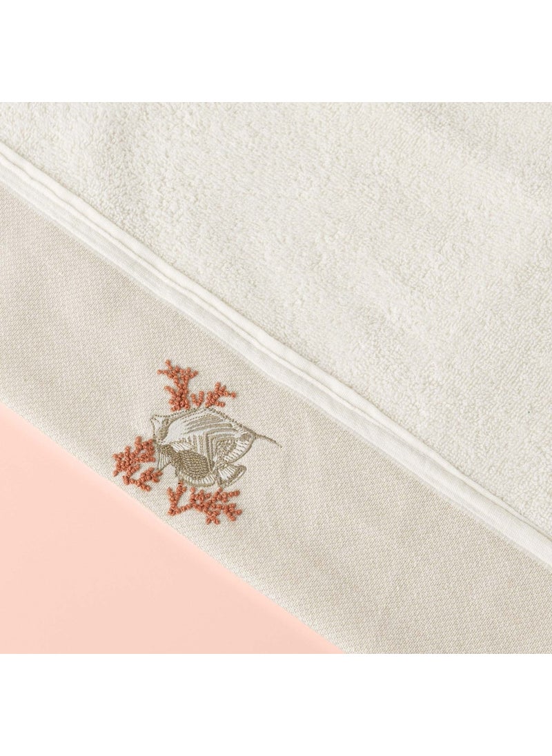 Aqua Cotton Face Towel 50X85 cm Ecru
