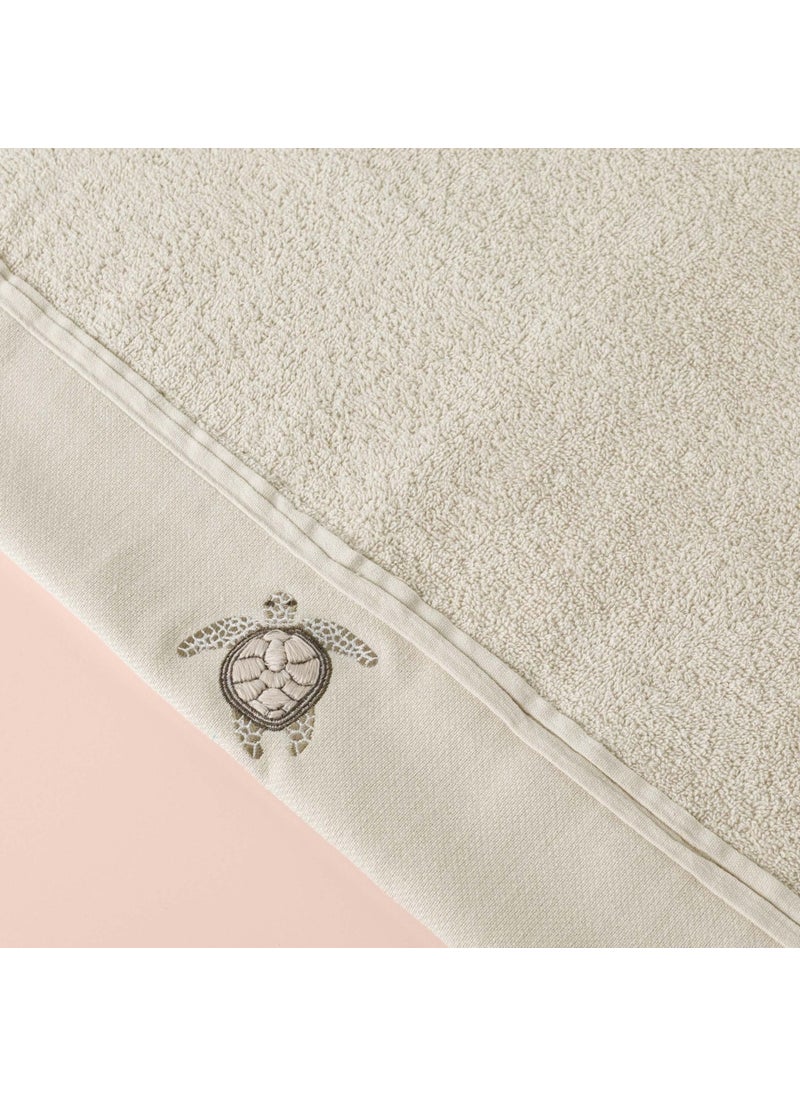 Turtles Cotton Face Towel 50X85 cm Beige