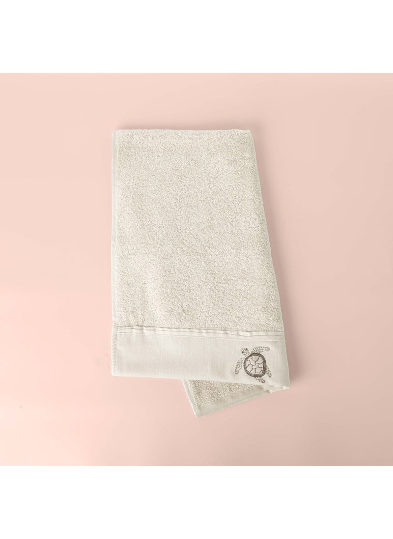 Turtles Cotton Face Towel 50X85 cm Beige
