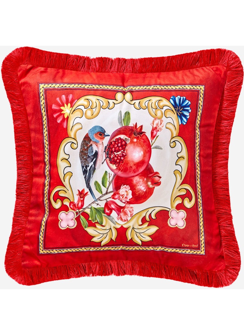 La Dolce Vita Red Velvet Decorative Pillow 45X45 Cm