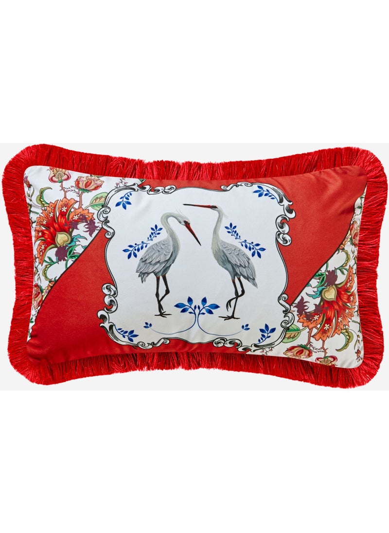 Allure Red Velvet Decorative Pillow 30X50 cm