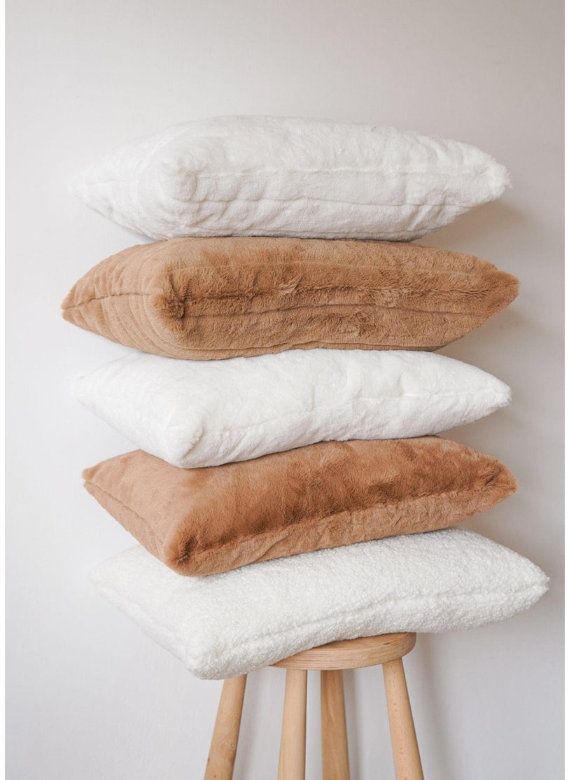 Plush Pillow Brown 45X45 cm