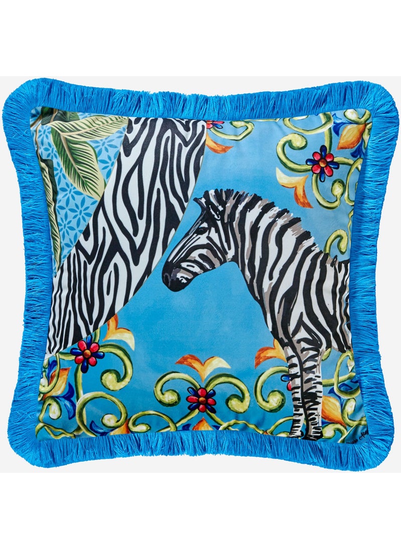 Il Giardino Blue Velvet Decorative Pillow 43 x 43 cm