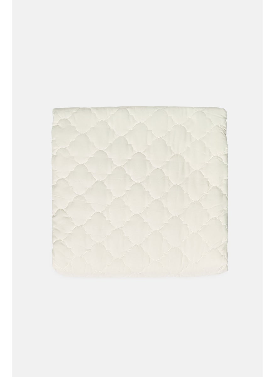 3 Pieces King Quilted Bedspread With Pillow Case Set, Ivory