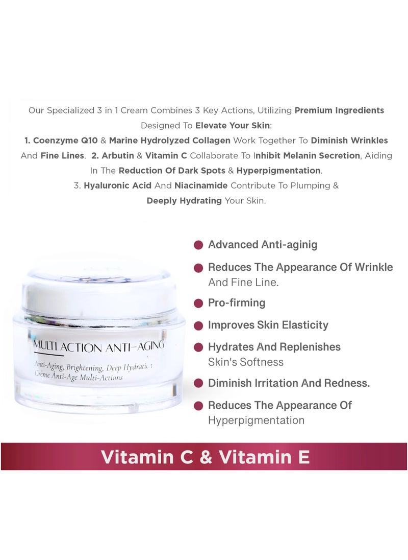 Solimar Paris Multi Action Anti-Aging Cream – Firming & Hydrating Formula, 50ml