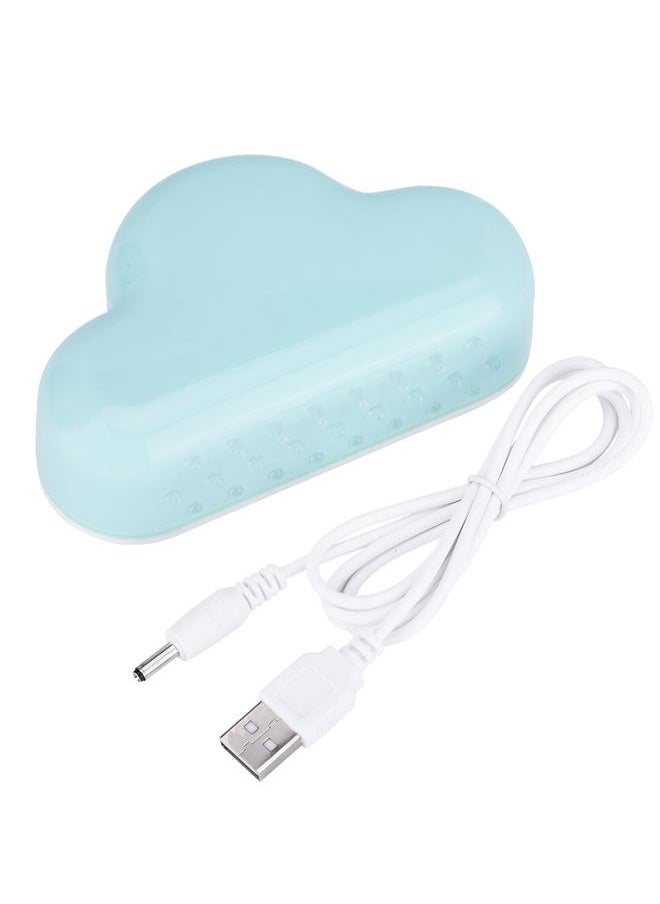 Cloud shaped Magnetic Clock Alarm Digital Temperature Snooze Calendar Voice Activation Blue