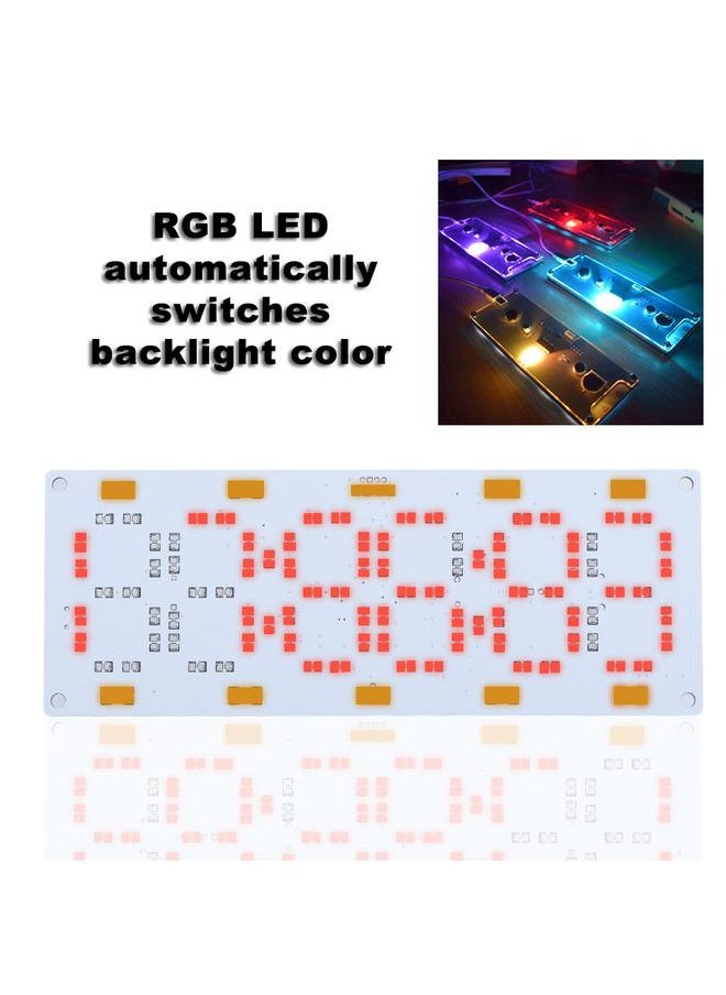 DIY Kit Electronic LED Clock Desk Alarm Clock Time Temperature Date (Red Light)
