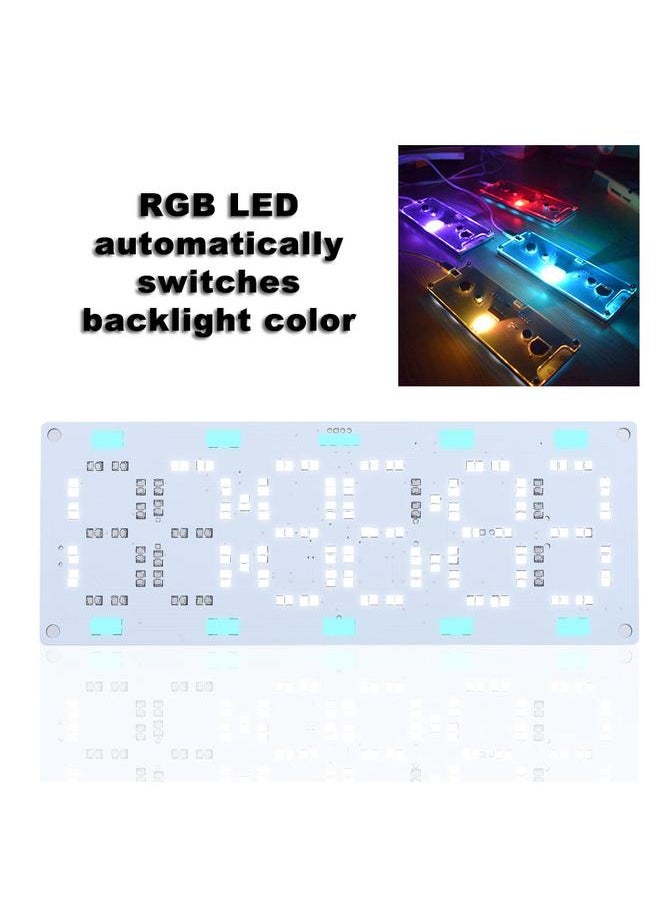 DIY Kit Electronic LED Clock Desk Alarm Clock Time Temperature Date (White Light)
