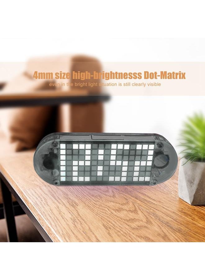DIY Kit Digital LED Clock Dot Matrix Desk Alarm Clock Time Temperature Date  (White Light)