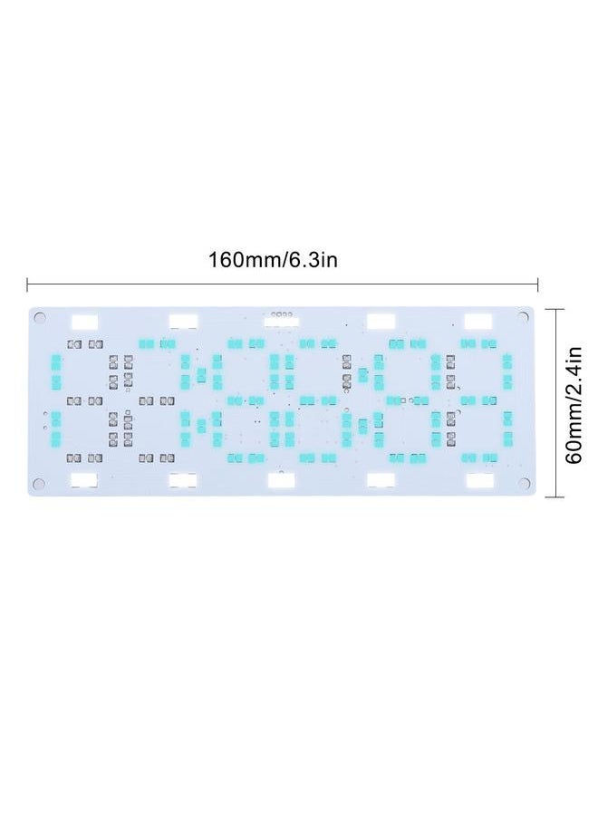 DIY Kit Electronic LED Clock Desk Alarm Clock Time Temperature Date (Ice Blue Light)