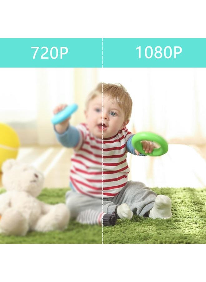 Wireless Camera Clock HD 1080P WiFi Alarm Clock Motion Detection Security Monitor with Sound Recording