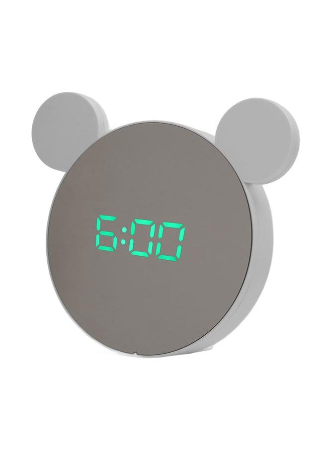 Digital Alarm Clock Mirror with Ear Adjust Brightness Backlight LED Clock Digital with Time Date Temperature Display Green Light
