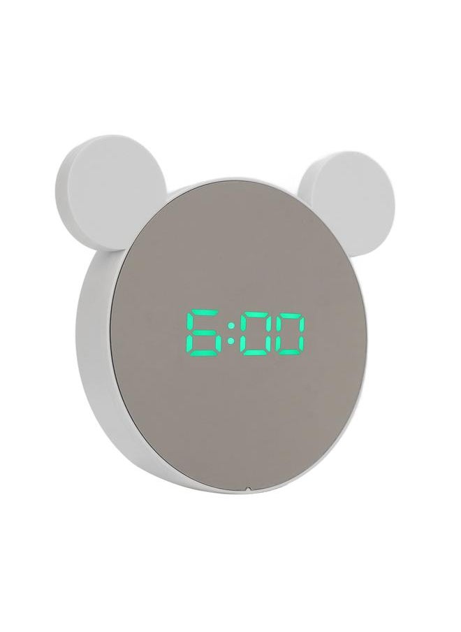 Digital Alarm Clock Mirror with Ear Adjust Brightness Backlight LED Clock Digital with Time Date Temperature Display Green Light