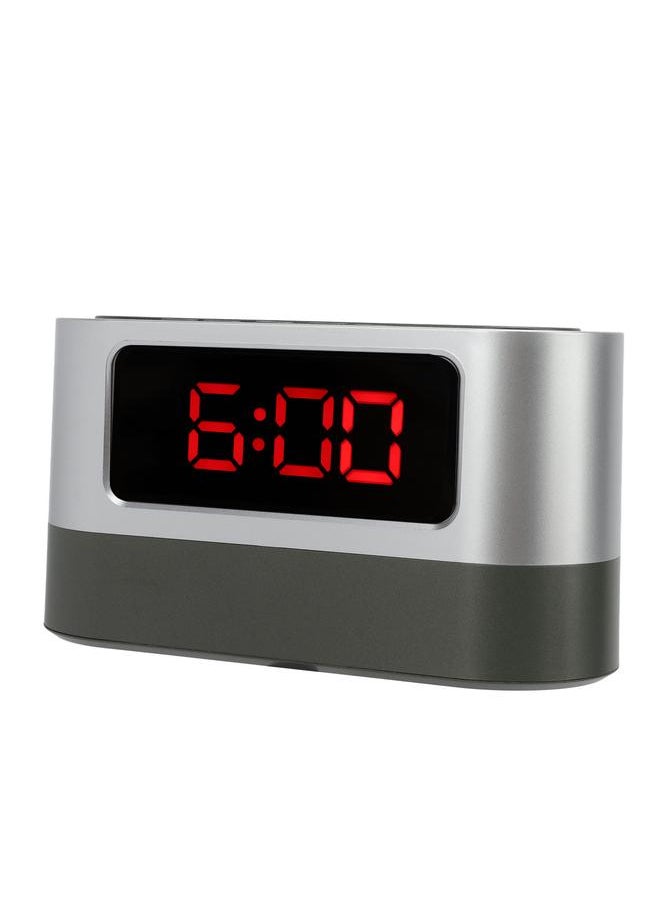 Pen Holder Alarm Clock Pen Holder Design Time Memory Time Date Temperature Display LED Clock for Office Dormitory Red