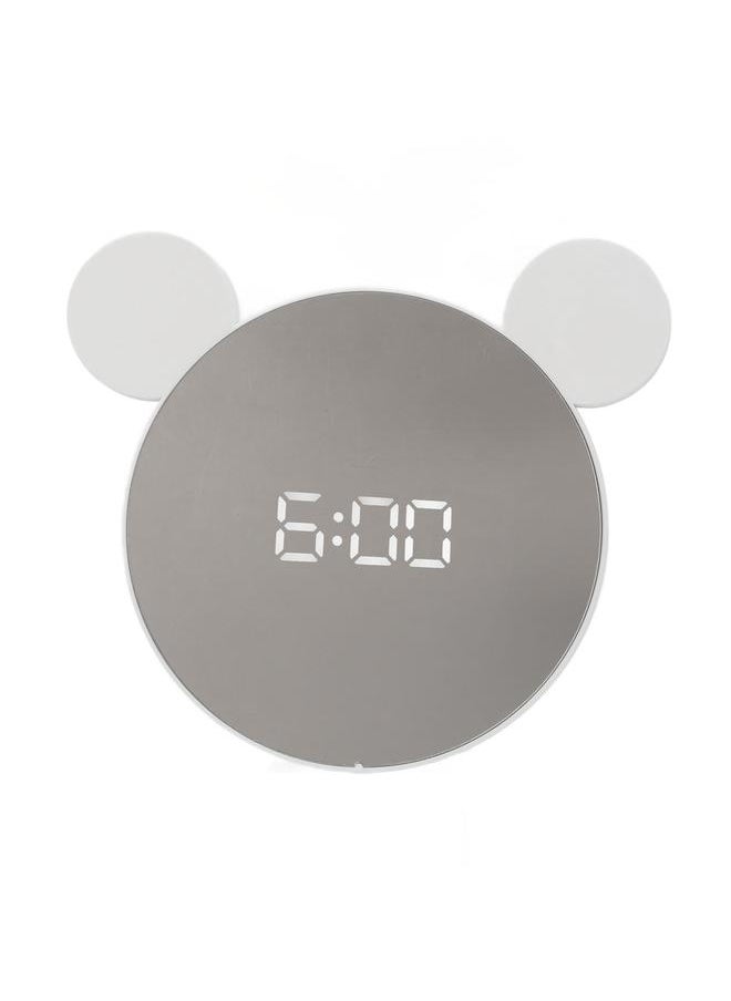 Digital Alarm Clock Mirror with Ear Adjust Brightness Backlight LED Clock Digital with Time Date Temperature Display White Light