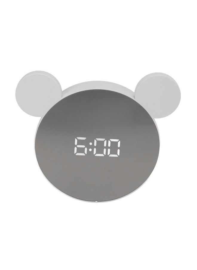 Digital Alarm Clock Mirror with Ear Adjust Brightness Backlight LED Clock Digital with Time Date Temperature Display White Light