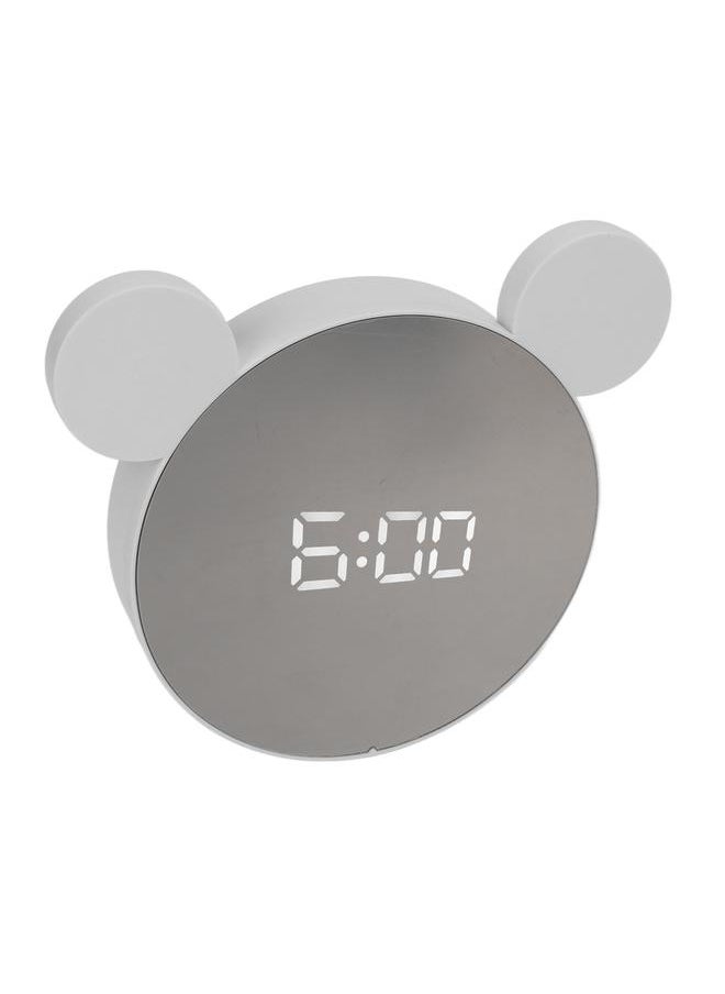Digital Alarm Clock Mirror with Ear Adjust Brightness Backlight LED Clock Digital with Time Date Temperature Display White Light