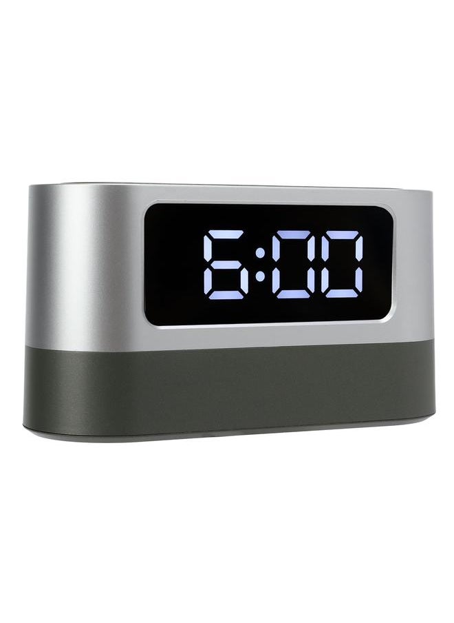 Pen Holder Alarm Clock Pen Holder Design Time Memory Time Date Temperature Display LED Clock for Office Dormitory White