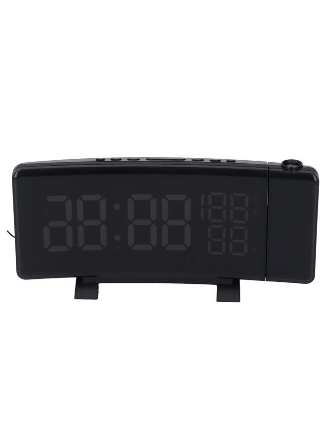 Projector Alarm Clock FM Radio Function Curved Screen HD LED Displays Temperature Humidity Digital Dual Alarm Clock