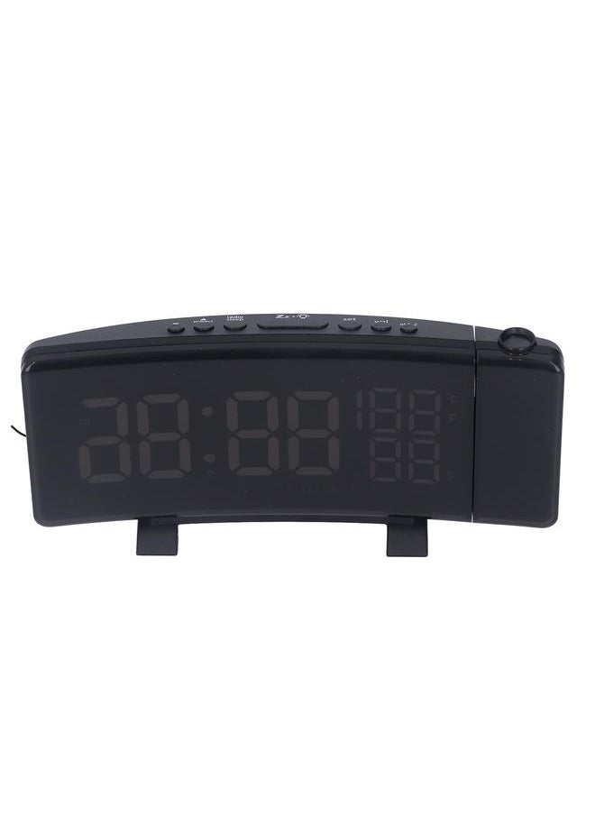 Projector Alarm Clock FM Radio Function Curved Screen HD LED Displays Temperature Humidity Digital Dual Alarm Clock