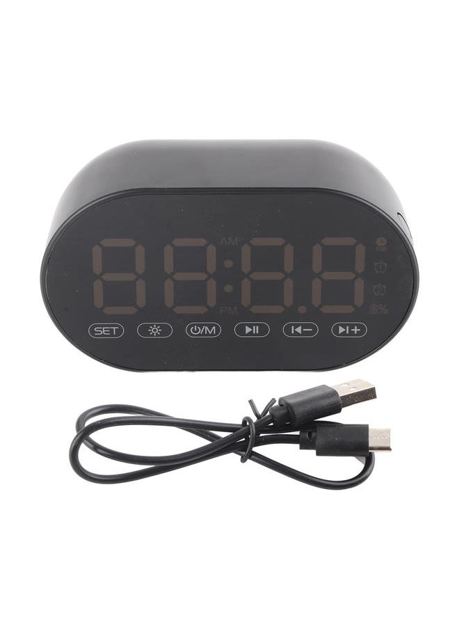 Intelligent AI Alarm Clock Students Learn Electronic Alarm Clock Wireless Bluetooth Speaker for Bedrooms Black Upgrade