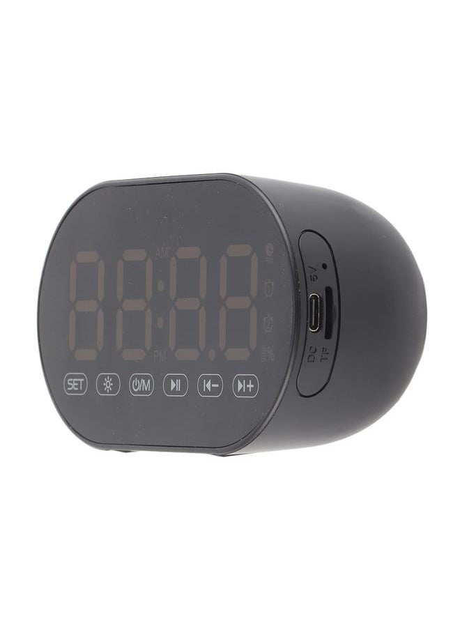 Intelligent AI Alarm Clock Students Learn Electronic Alarm Clock Wireless Bluetooth Speaker for Bedrooms Black Upgrade