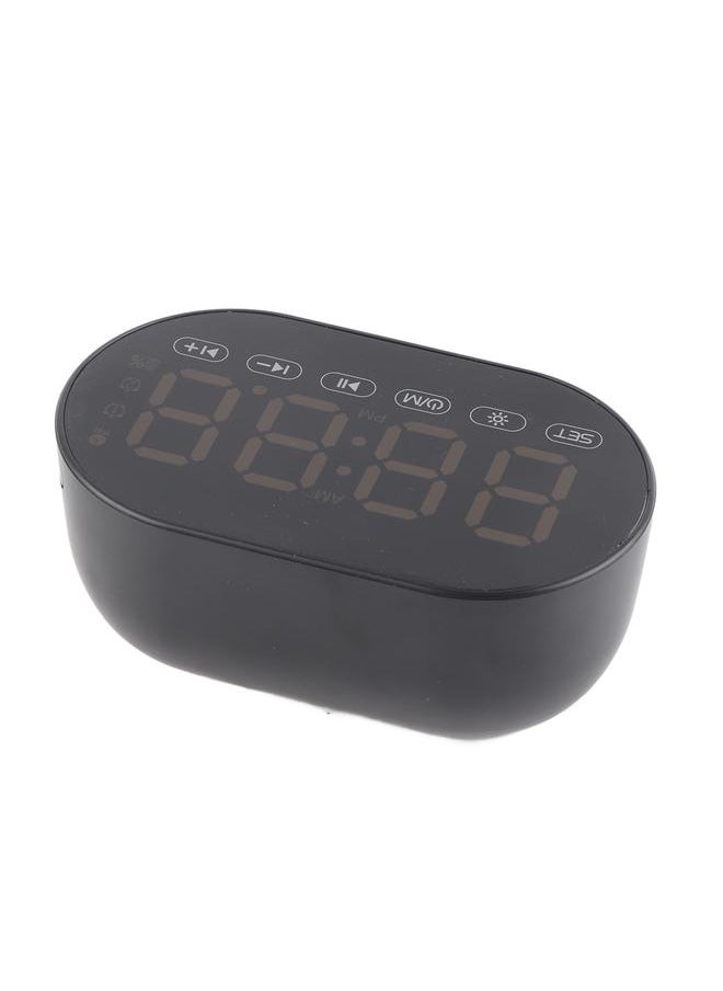 Intelligent AI Alarm Clock Students Learn Electronic Alarm Clock Wireless Bluetooth Speaker for Bedrooms Black Upgrade