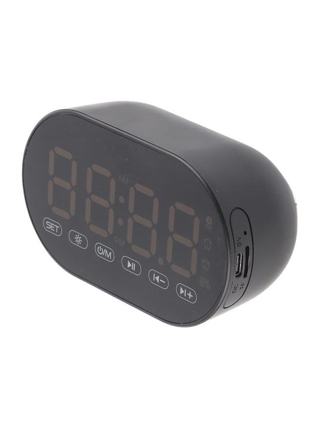 Intelligent AI Alarm Clock Students Learn Electronic Alarm Clock Wireless Bluetooth Speaker for Bedrooms Black Upgrade