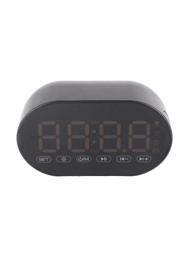 Intelligent AI Alarm Clock Students Learn Electronic Alarm Clock Wireless Bluetooth Speaker for Bedrooms Black Upgrade