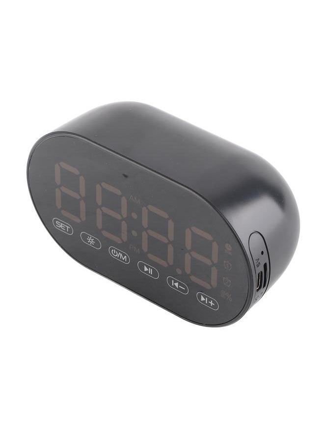 Intelligent AI Alarm Clock Students Learn Electronic Alarm Clock Wireless Bluetooth Speaker for Bedrooms Black Upgrade