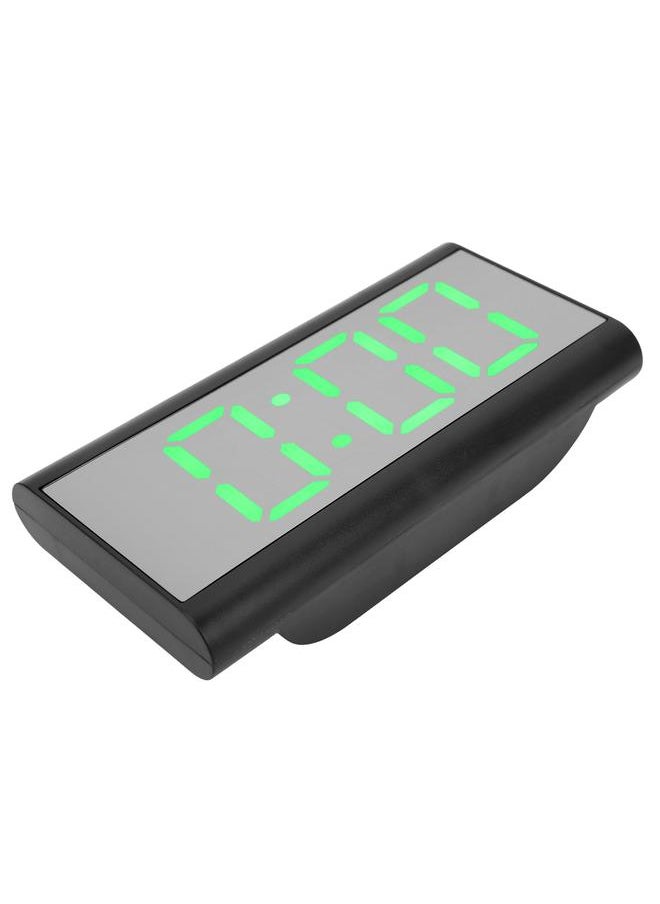 Alarm Clock LED Digital Display Mirror USB Charging Desktop Clock for Bedroom Home Office SchoolGreen