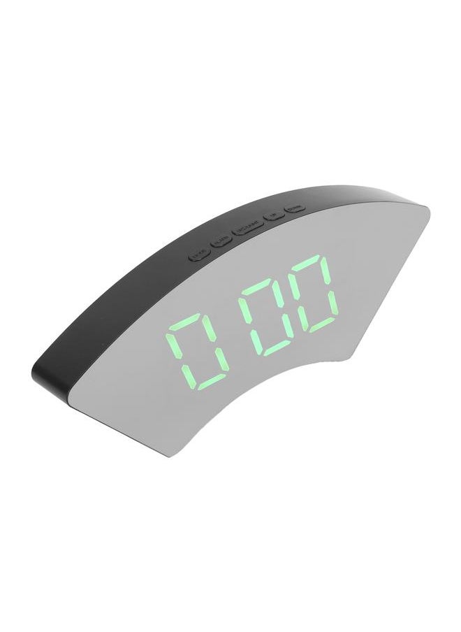 Clock Simple Electronic LED USB Mute Digital Alarm Clock for Office Bedroom Living RoomGreen