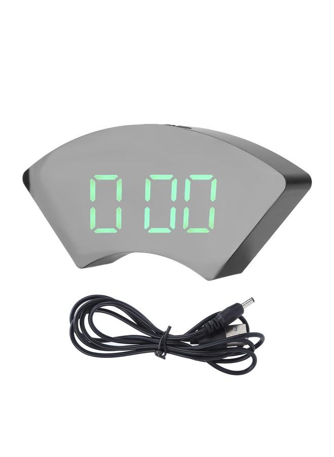 Clock Simple Electronic LED USB Mute Digital Alarm Clock for Office Bedroom Living RoomGreen