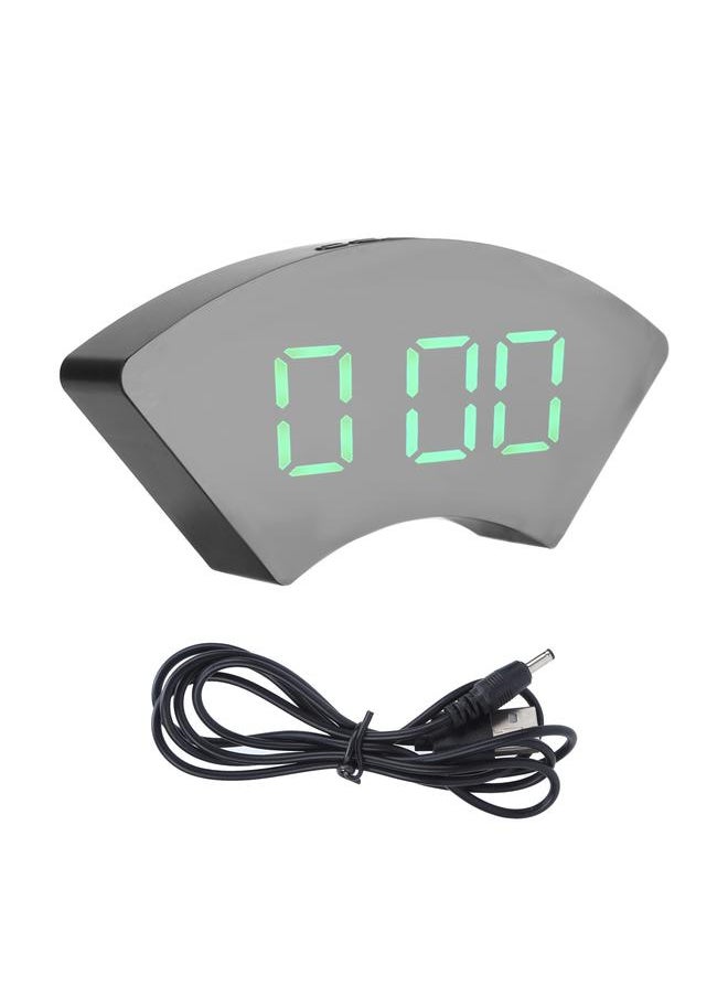 Clock Simple Electronic LED USB Mute Digital Alarm Clock for Office Bedroom Living RoomGreen