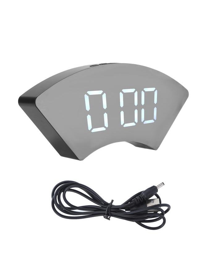Clock Simple Electronic LED USB Mute Digital Alarm Clock for Office Bedroom Living RoomWhite