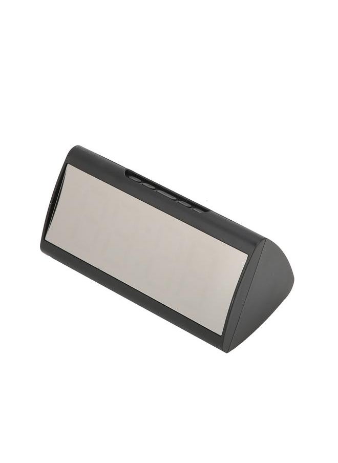 Mirror Clock LED Digital Mute Luminous Black Alarm Clock with USB Cable for Children Adults Bedroom Office Home SchoolBlue