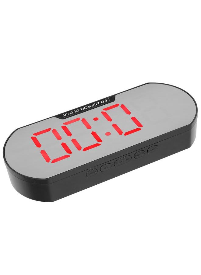 Alarm Clock LED Digital Display Makeup Mirror USB Battery Clock for Children Elderly Bedroom Office Home SchoolRed