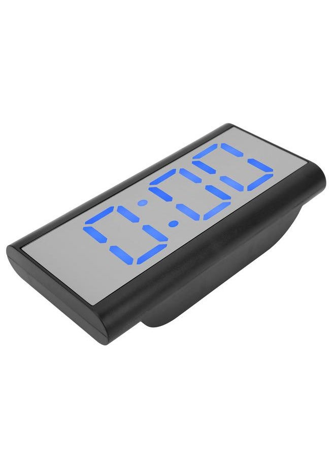Alarm Clock LED Digital Display Mirror USB Charging Desktop Clock for Bedroom Home Office SchoolBlue