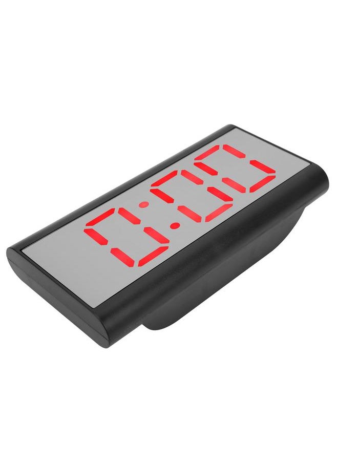 Alarm Clock LED Digital Display Mirror USB Charging Desktop Clock for Bedroom Home Office SchoolRed