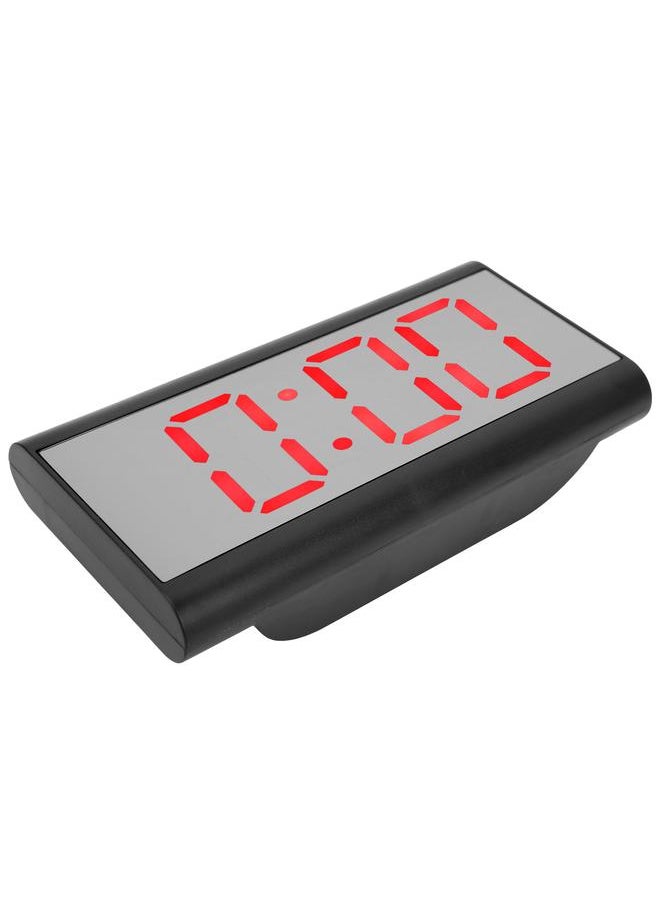 Alarm Clock LED Digital Display Mirror USB Charging Desktop Clock for Bedroom Home Office SchoolRed