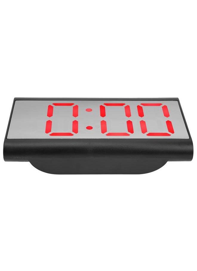 Alarm Clock LED Digital Display Mirror USB Charging Desktop Clock for Bedroom Home Office SchoolRed