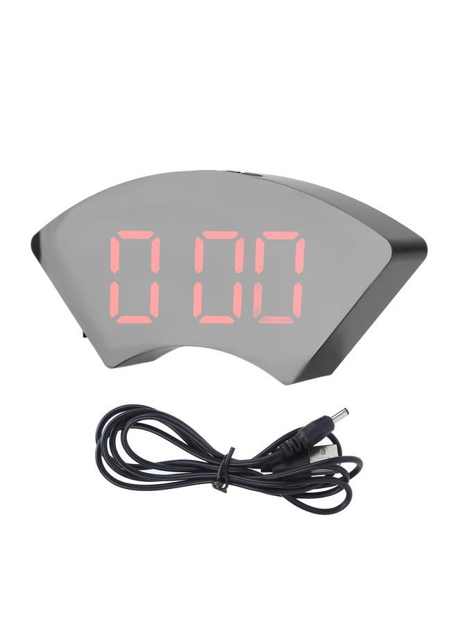 Clock Simple Electronic LED USB Mute Digital Alarm Clock for Office Bedroom Living RoomRed