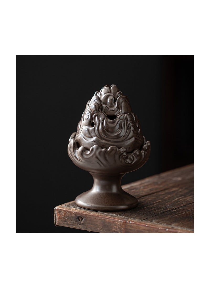 Boshan furnace ceramic antique incense burner home incense burner Zen incense sandalwood Zen incense incense incense ornaments /161# Boshan furnace (bronze
